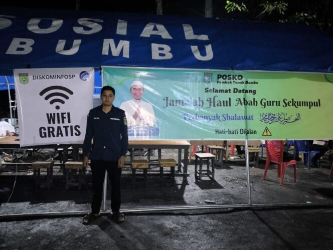 
 Diskominfosp Tanbu Sediakan Internet Gratis di Rest Area Haul Guru Sekumpul ke-20