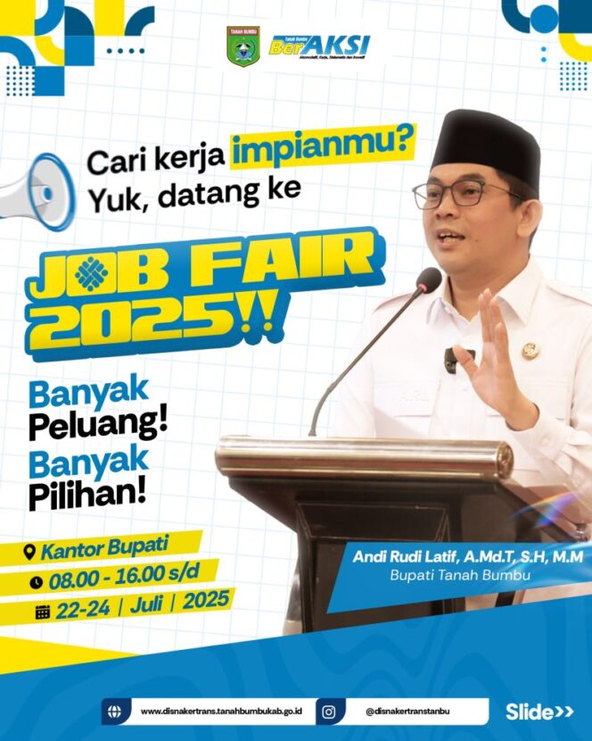 
 Job Fair Tanah Bumbu 2025 Tawarkan 621 Lowongan Kerja, Pemkab Gandeng 25 Perusahaan