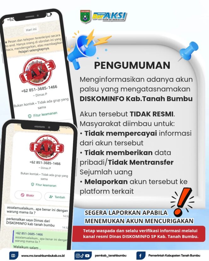 
 Waspada Modus Penipuan Pesanan Catering di Tanah Bumbu