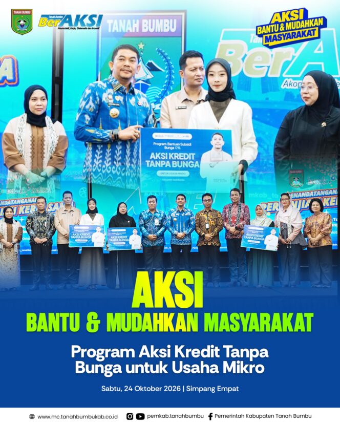 
 Bupati Tanah Bumbu Andi Rudi Latif Luncurkan Kredit Tanpa Bunga untuk UMKM